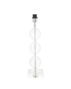 Stack - Clear Crystal Glass Chrome 3 Ball Base Only Table Lamp