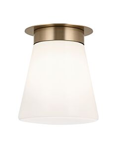 Kichler Lighting - Albers - KL-ALBERS-F-T-CPZ - Light Bronze Opal Glass Flush Ceiling Light