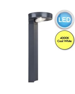 Lutec - Diso - 6906703335 - LED Grey Clear IP44 Solar Outdoor Post Light