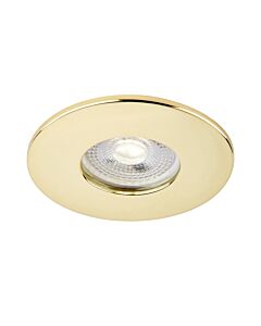 Saxby Lighting - Saxby ShieldONE 75 - 109806 & 113306 - Brass IP65 Fixed Bathroom Recessed Fire Rated Ceiling Downlight