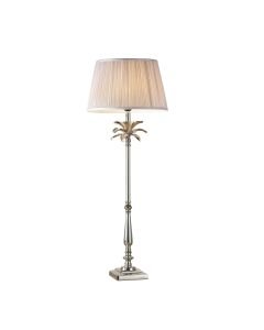 Endon Lighting - Leaf - 91159 - Nickel Dusky Pink Table Lamp With Shade