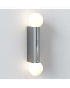 Astro Lighting - Ortona - 1459002 - Chrome Opal Glass 2 Light IP44 Bathroom Wall Light