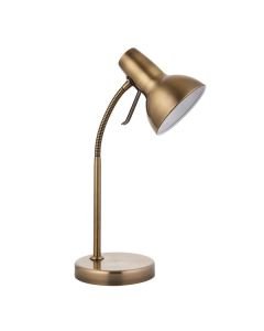 Endon Lighting - Amalfi - 76646 - Antique Brass White USB Power Output Task Table Lamp
