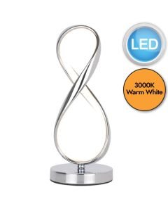 Polished Chrome LED Infinity Table Lamp