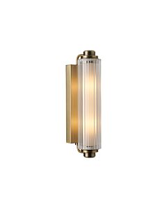 Nordlux - Nimal Double - 2310521035 - Brass Clear Glass IP44 Bathroom Wall Light