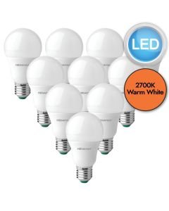 10 x 9.6W LED E27 Light Bulbs - Warm White
