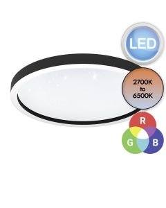 Eglo Lighting - Montemorelos-Z - 900412 - LED Black White Flush Ceiling Light