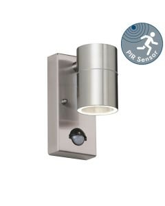 Endon Lighting - Canon - EL-40063 - Stainless Steel Clear Glass IP44 Outdoor Sensor Wall Light