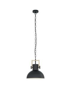 Eglo Lighting - Lubenham - 43162 - Black Wood Ceiling Pendant Light