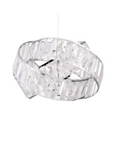 Clear Jewelled Layered Twist Ceiling Light Shade