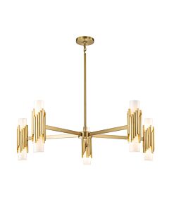 Elstead Lighting - Marvele - MARVELE10-AB-OPAL - Aged Brass Opal Glass 10 Light Ceiling Pendant Light