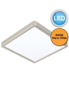 Eglo Lighting - Fueva 5 - 99242 - LED Satin Nickel White Flush Ceiling Light