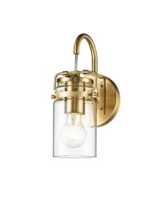 Kichler Lighting - Brinley - KL-BRINLEY1-BB - Brushed Brass Clear Glass Wall Light