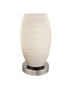 Eglo Lighting - Batista 3 - 97589 - Satin Nickel White Glass Table Lamp