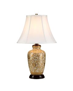 Elstead Lighting - Thistle - GOLD-THISTLE-TL - Gold Wine Ceramic Table Lamp With Shade