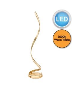 Endon Lighting - Aria - 95841 - LED Gold Leaf White Floor Lamp