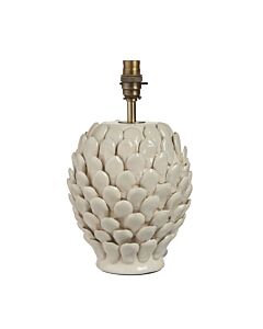 Endon Lighting - Layered Leaf - 111249 - Cream Crackle Aged Brass Ceramic Base Only Table Lamp