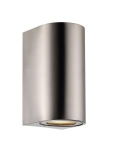 Nordlux - Canto Maxi 2 - 49721034 - Stainless Steel Clear Glass 2 Light IP44 Outdoor Wall Washer Light