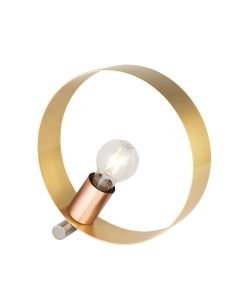 Endon Lighting - Hoop - 97665 - Brushed Brass Copper Table Lamp