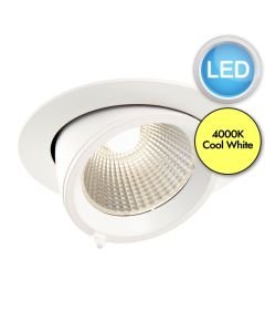 Saxby Lighting - Axial - 78540 - LED White Clear Glass 30W 4000k 140mm Dia Recessed Ceiling Downlight