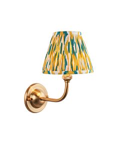 Endon Lighting - Dome Arc & Ikat 16cm - 115599 - Aged Brass Yellow Jade Wall Light