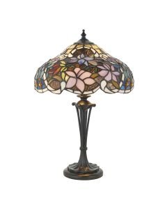 Interiors 1900 - Sullivan - 64327 - Dark Bronze Tiffany Glass 2 Light Table Lamp