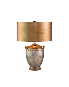 Flambeau Lighting - Jackson - FB-JACKSON-TL - Antique Silver Gold Leaf Parchment Table Lamp With Shade