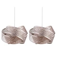 Set of 2 Morrocan Style Layered Ceiling Light Shades
