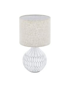 Eglo Lighting - Bellariva 3 - 99332 - White Brown Ceramic Table Lamp