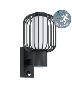 Eglo Lighting - Ravello - 98722 - Black White IP44 Outdoor Sensor Wall Light