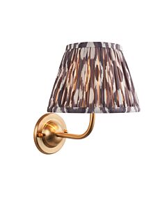 Endon Lighting - Dome Arc & Ikat 20cm - 115962 - Aged Brass Grey Wall Light