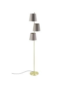 Eglo Lighting - Almeida 2 - 99612 - Brushed Brass Cappuccino 3 Light Floor Lamp