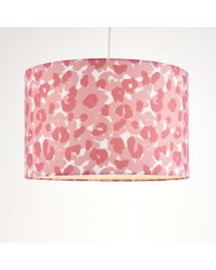 Pink Leopard Print Easy Fit Fabric Pendant Shade
