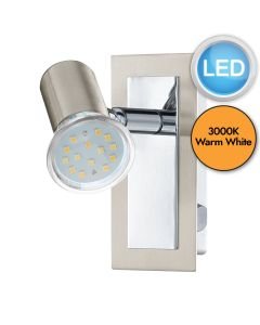 Eglo Lighting - Rottelo - 90914 - LED Satin Nickel Chrome Spotlight