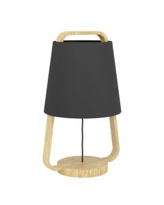 Eglo Lighting - Camaloza - 390187 - Black Wood Table Lamp With Shade