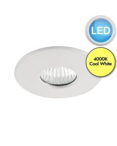 Saxby Lighting - Lalo - 92518 - LED White Clear IP44 4000k Bathroom Recessed Ceiling Downlight