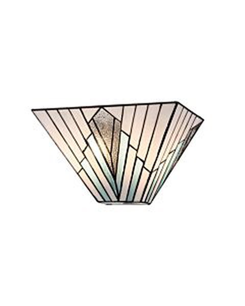 Elstead Lighting - Alderley - TF-ALDERLEY-WU - Vintage Bronze Tiffany Art Glass 2 Light Wall Washer Light