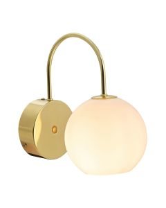 Nordlux - Franca - 2312561035 - Brass White Glass Plug In Wall Light