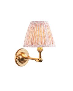 Endon Lighting - Dome Wing & Leaf 16cm - 115627 - Aged Brass Peach Wall Light