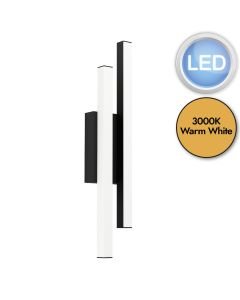 Eglo Lighting - Serricella - 900133 - LED Black White 2 Light IP55 Outdoor Wall Light