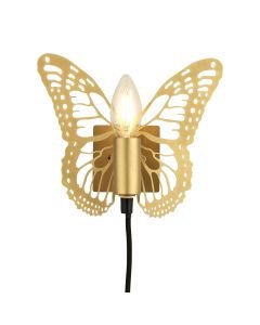 Vivi - Gold Butterfly Plug In Wall Light