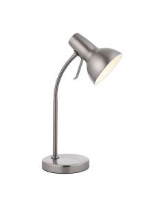 Endon Lighting - Amalfi - 76645 - Satin Nickel White USB Power Output Task Table Lamp
