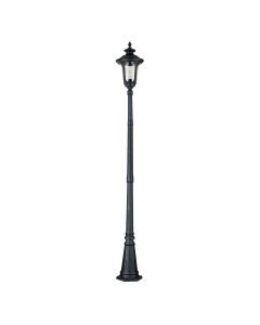 Elstead Lighting - Chicago - CC5-M-BK - Black Clear Seeded Glass IP44 Outdoor Lamp Post