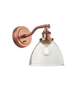 Endon Lighting - Hansen - 76334 - Aged Copper Clear Glass Spotlight