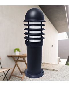 Set of 2 Mason - Black Louvred 475mm Post Lights