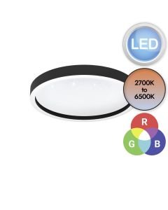 Eglo Lighting - Montemorelos-Z - 900411 - LED Black White Flush Ceiling Light