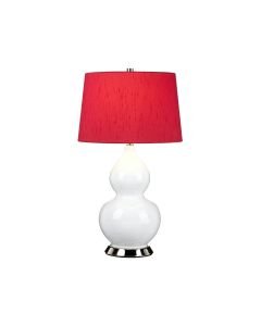 Elstead Lighting - Isla - ISLA-PN-TL-RED - White Nickel Red Ceramic Table Lamp With Shade