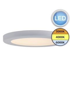 Saxby Lighting - StratusDISC adjustable CCT - 108743 - LED White IP44 Bathroom Ceiling Flush Light