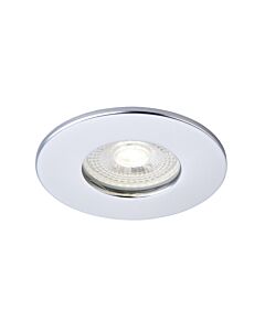 Saxby Lighting - Saxby ShieldONE 65 - 109807 & 113285 - Silver IP65 Fixed Bathroom Recessed Fire Rated Ceiling Downlight