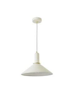 Corben - Matt White Ceiling Pendant with Brushed Gold Detail